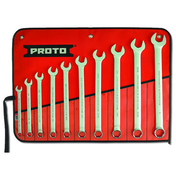 Combination, Anti-slip Wrench Set, 10 Pieces, Corrosion Resistance, Alloy Steel, Satin