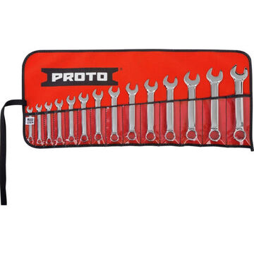 Combination Wrench Set, 14 Pieces, Metric, Alloy Steel, Full Polish