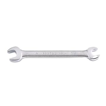 Wrench, 7/16 x 1/2 in, Open End, 6-3/8 in lg