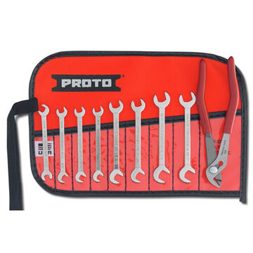Ignition Wrench Set, 9 Pieces, 15 and 60 deg Head, Alloy Steel, Satin