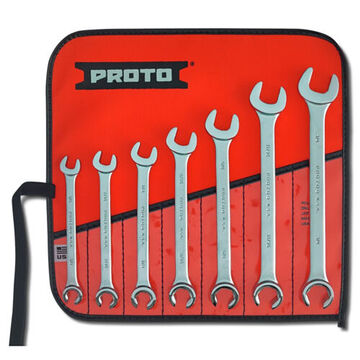 Combination Flare Nut Wrench Set, 7 Pieces, Alloy Steel, Satin