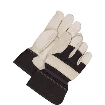 Gants en cuir, taille unique, noir