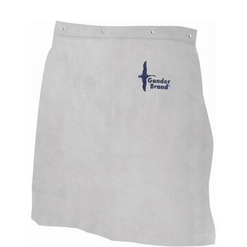 Bib Apron Protective Welding, One Size, 24 In X 18 In, Pearl Gray, Split Cowhide Leather