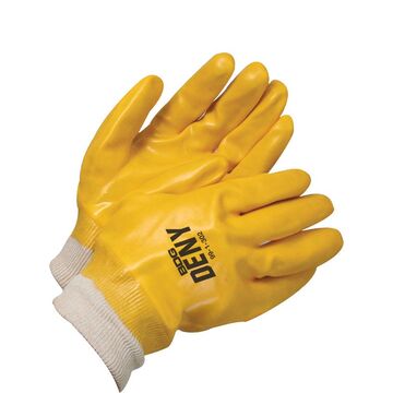 Coated Gloves, One Size, Yellow, Single Dipped Pvc/cotton Backing