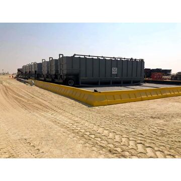 Modular Spill Containment Wall, 9194 Gal, 68 Ft Lg, 1 Ft Ht, 68 Ft Wd