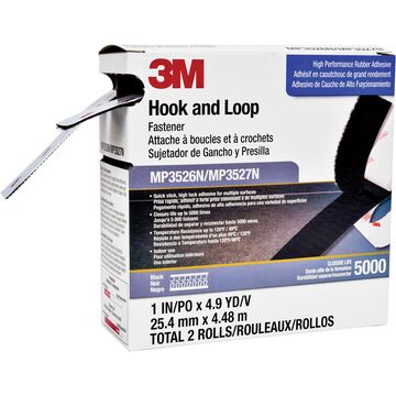 Fastener Hook And Loop Reclosable, Nylon, Black