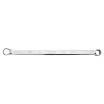 Double Box Wrench, 11/16 X 3/4 In, Double Box End, 12 Points, 14-11/32 In Lg, 15 Deg