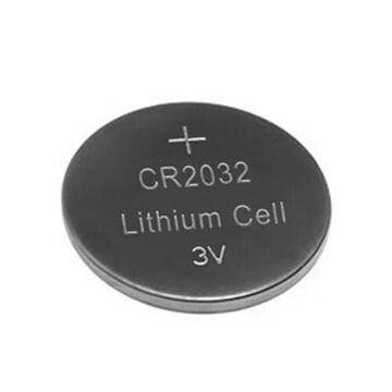Button Coin Battery, Lithium, 3 V, 220 mAh