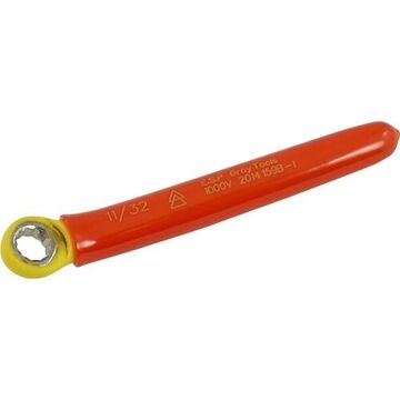 Insulated Box End Wrench, 11/32 In Opening, 12-point, 5 In Lg