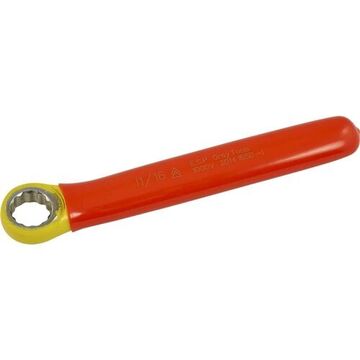 Insulated Box End Wrench, 11/16 In Opening, 12-point, 7.5 In Lg
