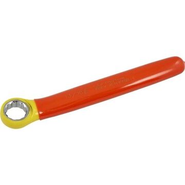 Insulated Box End Wrench, 13/16 In Opening, Straight, 12-point, 9 In Lg, 15 Deg
