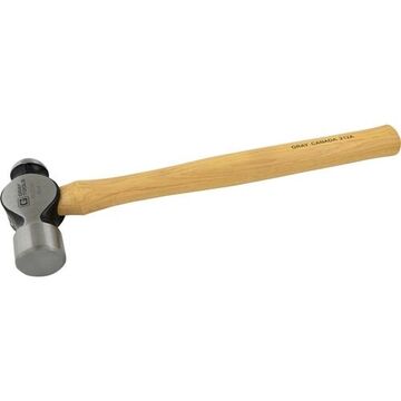 Ball Pein Hammer, 16-1/2 in lg, Polished, 40 oz, Drop Forged Steel