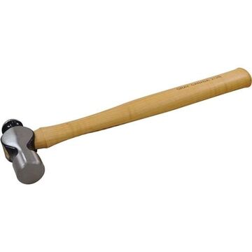Ball Pein Hammer, 13-3/4 in lg, Polished, 16 oz, Drop Forged Steel