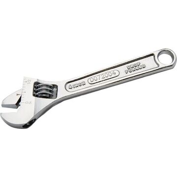 Wrench Adjustable, 0.6 In Opening, 4 In Lg
