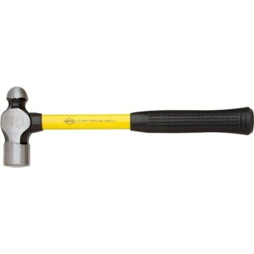 Ball Pein Hammer, 14 in lg, 24 oz, Forged Steel