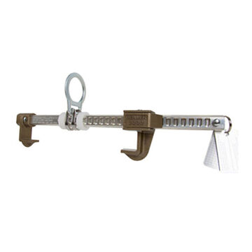 Fall Arrest Anchor, 130 to 420 lb, 6 to 16 in Fits Beam, Aluminum, Bronze Manganese, Zinc-Plated Steel, and Stainless Steel