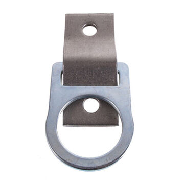 D-Ring Anchor Plate, Zinc Plated, 2 Hole, Zinc Plated Steel D-Ring, Stainless Steel Plate