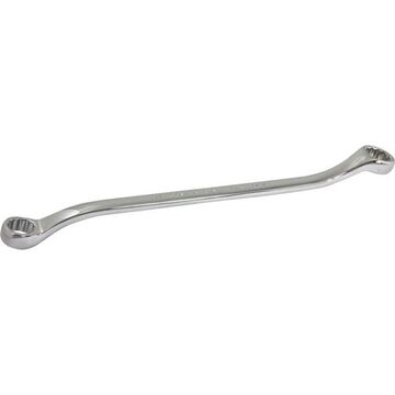 Uninsulated Box End Wrench, 1/2 X 9/16 In Opening, Straight, 12-point, 9.5 In Lg, 15 Deg