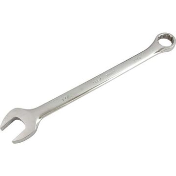 Combination Wrench, 1-1/8 in Opening, Combination, 12-Point, 15.37 in lg, 15 deg