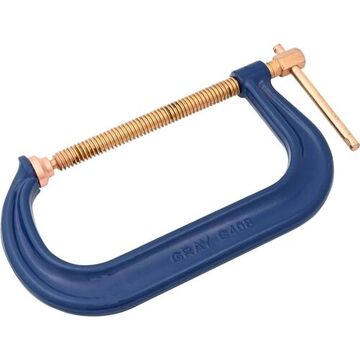 C-Clamp, 4-1/2 in dp Throat, 0 to 8 in