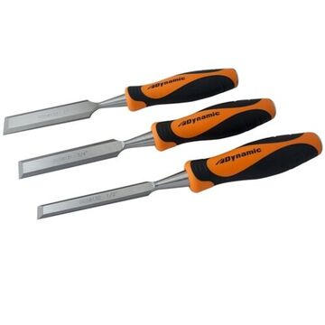 Chisel Set, 1/2, 3/4, 1 in, 3-Piece