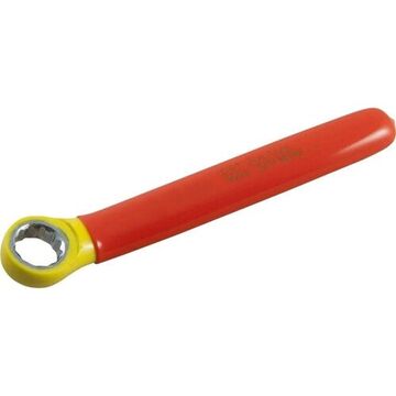 Insulated Box End Wrench, 10 Mm Opening, Straight, 12-point, 5.75 In Lg, 15 Deg