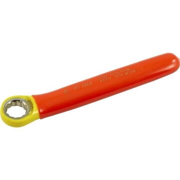 Insulated Box End Wrench, 16 Mm Opening, Straight, 12-point, 6.5 In Lg, 15 Deg