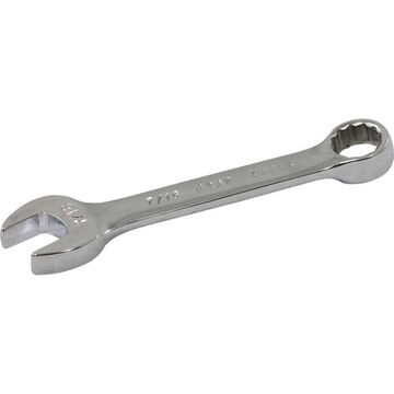 SAE Combination Wrench, 7/16 in Opening, Combination, 12-Point, 5 in lg, 15 deg