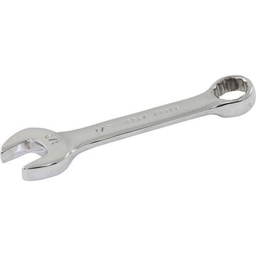 SAE Combination Wrench, 1/2 in Opening, Combination, 12-Point, 5.25 in lg, 15 deg