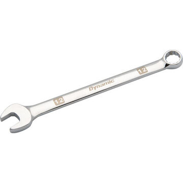 Combination Wrench, 12 mm Opening, 12-Point, 6.85 in lg, 15 deg