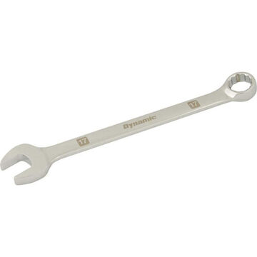 Combination Wrench, 17 mm Opening, 12-Point, 8.86 in lg, 15 deg