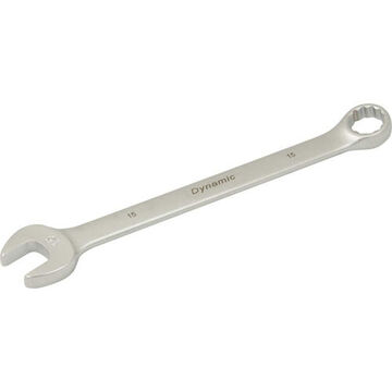 Wrench Contractor Series Combination, 15 Mm Opening, 12-point, 7.87 In Lg, 15 Deg