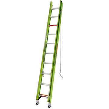 Extension Ladder, 20 ft lg, Type IAA, 375 lb, Fiberglass