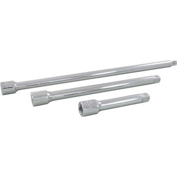 Extension Set, 1/2 in Drive, 3-Piece, Steel, Chrome
