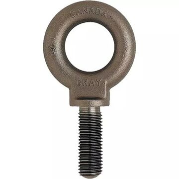 Forged Eye Bolt, 1/4in-20, 1 in lg Shank, Forged Steel, Uncoated Natural Finish