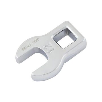 Open End Crowfoot Wrench, 12 mm Opening, 37.7 mm lg, 3/8 in Drive