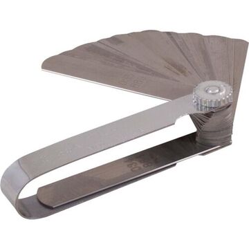 Flat Feeler Gauge, 35-Blade, Stainless Steel