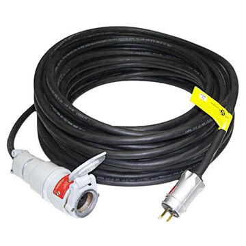 Soow Cable With XP Plug and Connector Extension Cord, 3-Conductor, Copper, 12/3 AWG, 100 ft lg