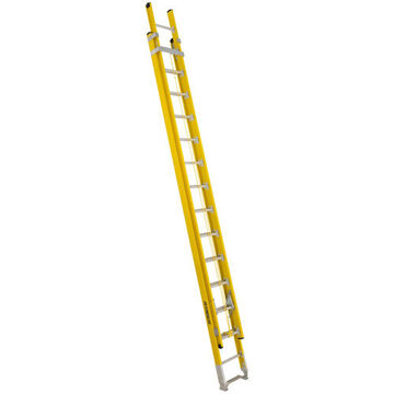 Super-Heavy Duty Extension Ladder, 28 ft lg, Type IAA, 375 lb, Fiberglass