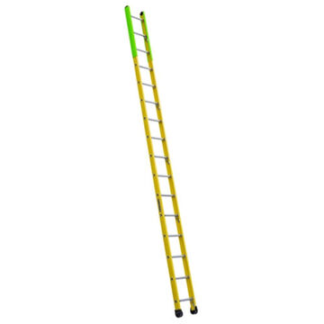 Manhole Extension Ladder, 16 ft ht, 14-1/2 in wd, 375 lb, Fiberglass, 15.5 ft