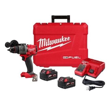 Drill Cordless, 1/2 In Chuck, Keyless, 1400 In-lb Torque, 18 V, Redlithium