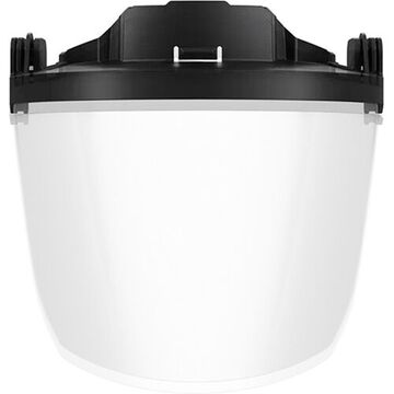 Dual Coat Lens, Clear, Polycarbonate, 9.5 in ht, 10 in wd Visor