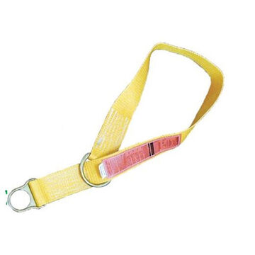 Anchorage Double D-Ring Connector Strap, Nylon, Yellow