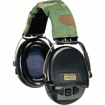 Pro-X Headband Ear Muff, 18 dB, Black/Green