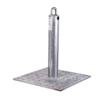 Permanent Fall Protection Anchor, 130 to 420 lb, Steel