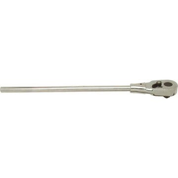 Hand Ratchet Reversible, Chrome, 3/4 In Drive, 24 In Lg, 32-teeth
