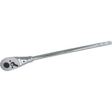 Reversible Hand Ratchet, Chrome, 3/4 in Drive, 24 in lg, 32-Teeth