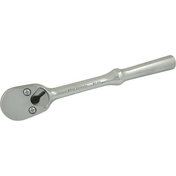 Reversible Hand Ratchet, Chrome, 1/2 in Drive, 10 in lg, 20-Teeth, Thinner