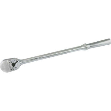 Reversible Hand Ratchet, Chrome, 1/2 in Drive, 15 in lg, 32-Teeth, Thinner