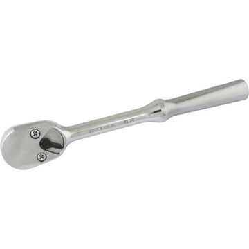 Reversible Hand Ratchet, Chrome, 1/2 in Drive, 10 in lg, 32-Teeth, Thinner